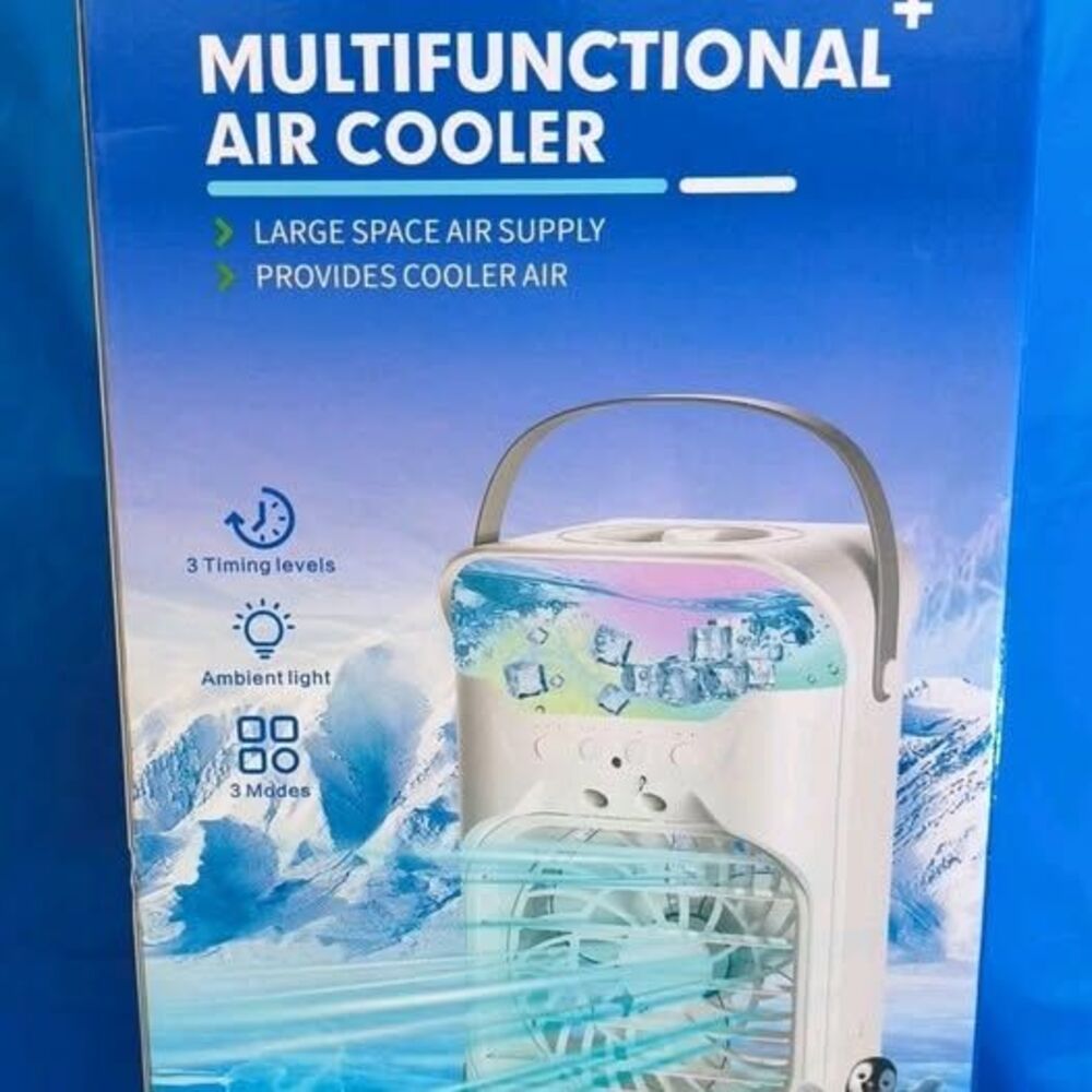 Multifunctional Air Cooler with Remote and Cable AC Fan - White